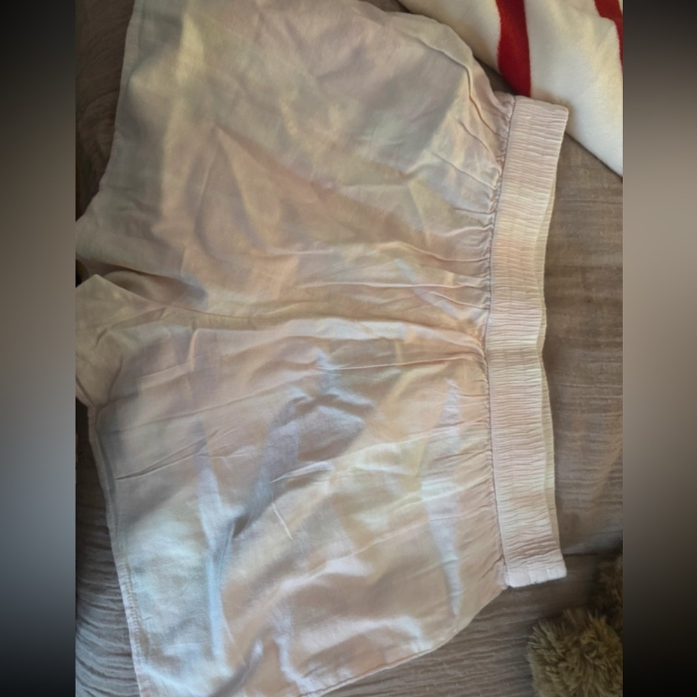 Aerie Soft Cream and Pink Lounge Shorts